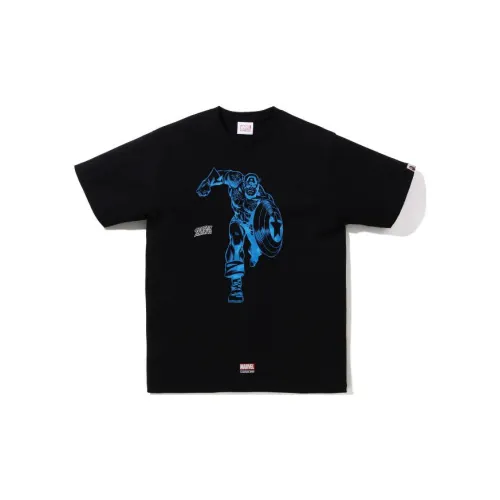A BATHING APE X Marvel Comics Captain America T Shirt