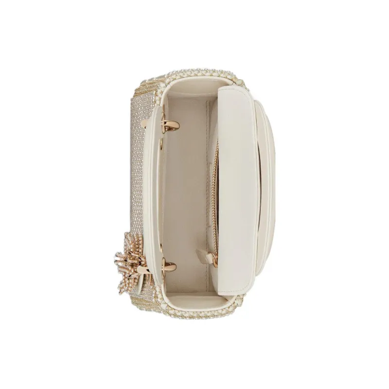 DIOR Lady Dior Beaded Embroidered Cow Leather Daisie Bag Shoulder Bag Crossbody Bag Handbag Mini Women's White-3
