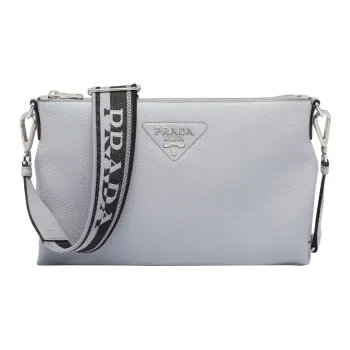 PRADA Leather Crossbody Bag Shoulder Bag Women's Blue