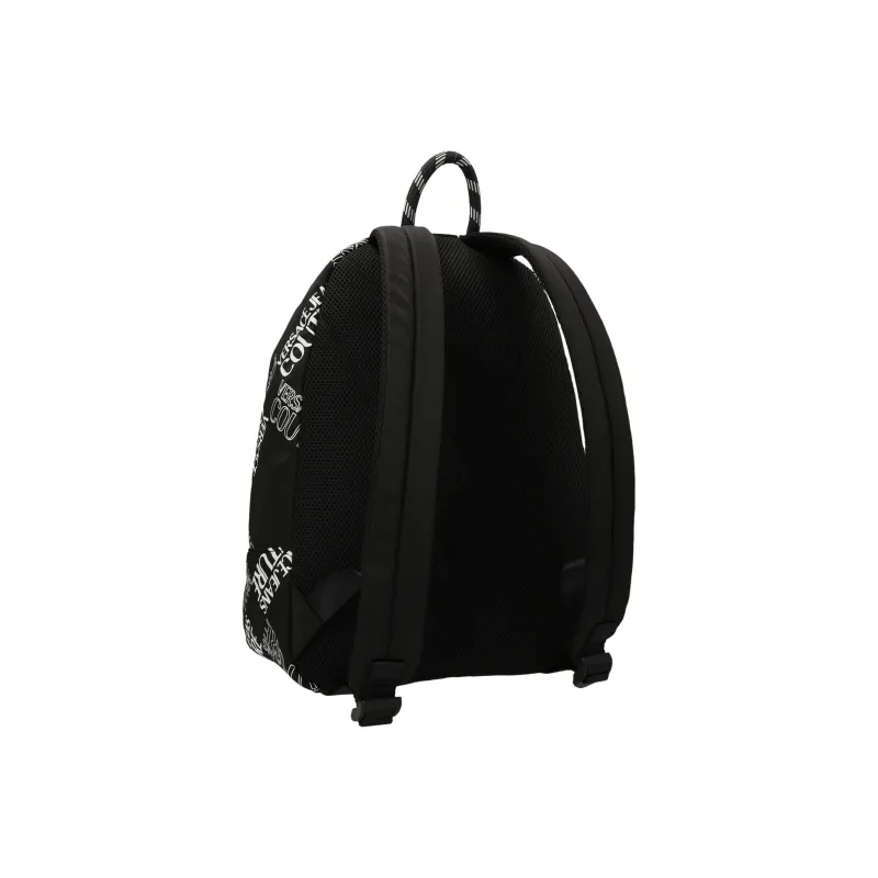 VERSACE JEANS COUTURE Nylon Backpack Men's White & Black-3