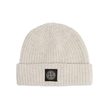 STONE ISLAND Wool Beanies Men's Gray