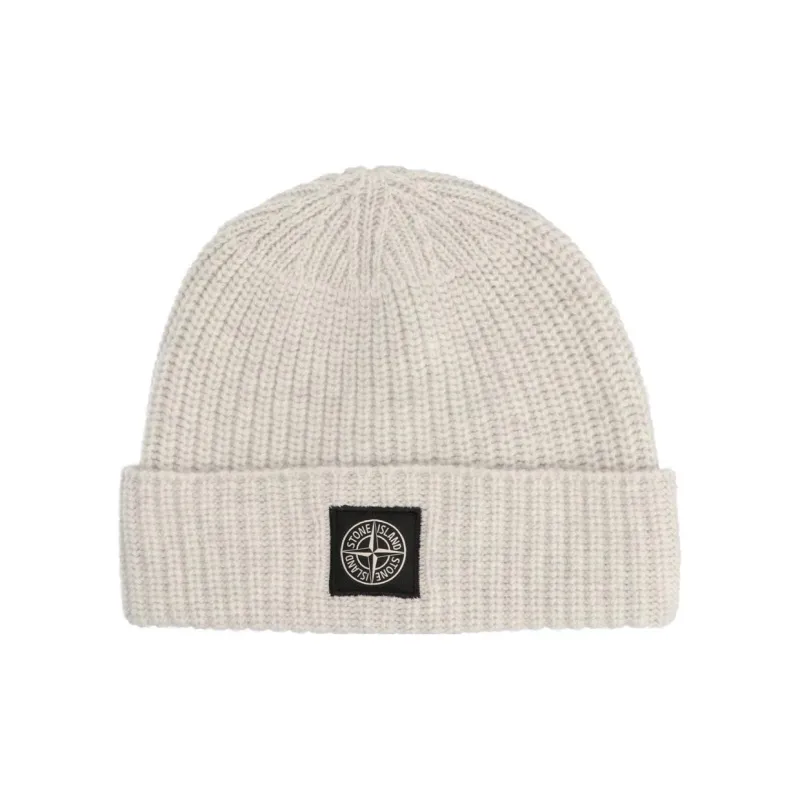 STONE ISLAND Wool Beanies Men's Gray-0