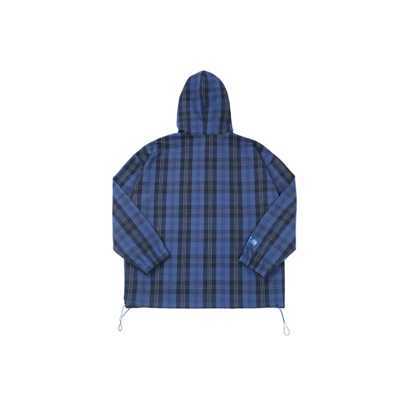 WAYNEXZAVIER Hooded Loose Fit Sweatshirt Men's Blue-1