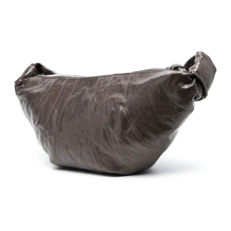 Lemaire Croissant Series Linen Goat Horn Bag Crescent Bag Crossbody Bag Shoulder Bag Men's Warm Gray-1