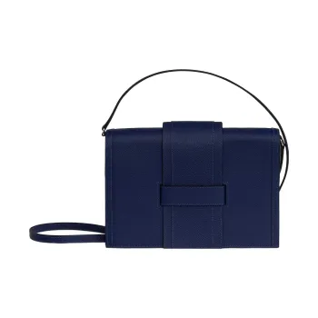HERMES H Passant Evercolor Leather Handheld Shoulder Bag Crossbody Bag Regular Women's Sapphire Blue