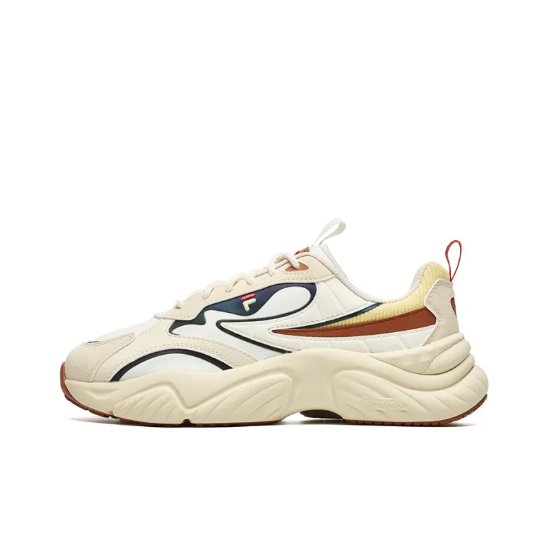 FILA FUSION Conch Wear Resistant Low Top Casual Shoes Women's Ecru Early Snow-0