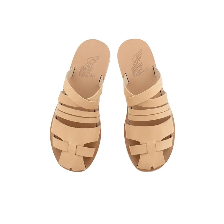 ANCIENT GREEK SANDALS Wrap-toe Slippers Men's Beige-3