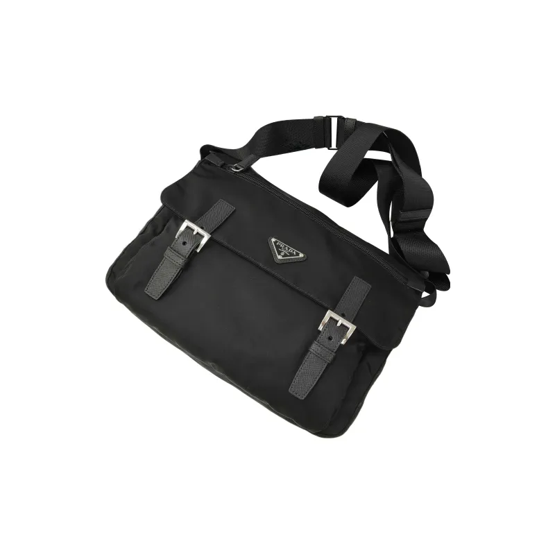PRADA Nylon Messenger Bag, Shoulder Bag, Crossbody Bag Regular Men's Black-5