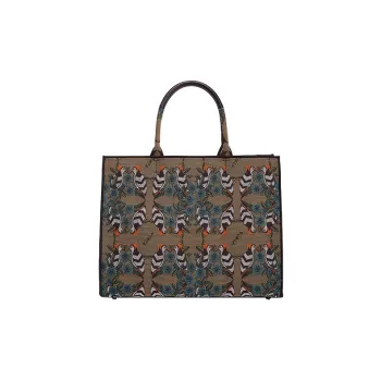 Furla Opportunity Fabric Tote Bag Shopping Bag Handbag Large Size Women's Multicolor