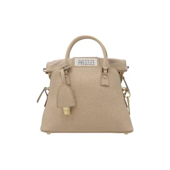 Maison Margiela 5AC Calfskin Portable Crossbody Bag, Shoulder Bag Mini Women's Beige