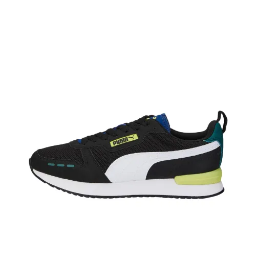 PUMA R78 Cushioning Anti-Slip And Wear-Resistant Low-Top Sports Casual Shoes Men's Black White Green