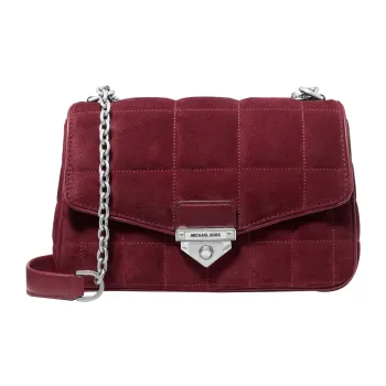 MICHAEL KORS Soho Suede With Smooth Leather Portable Crossbody Bag, Shoulder Bag Women's Red
