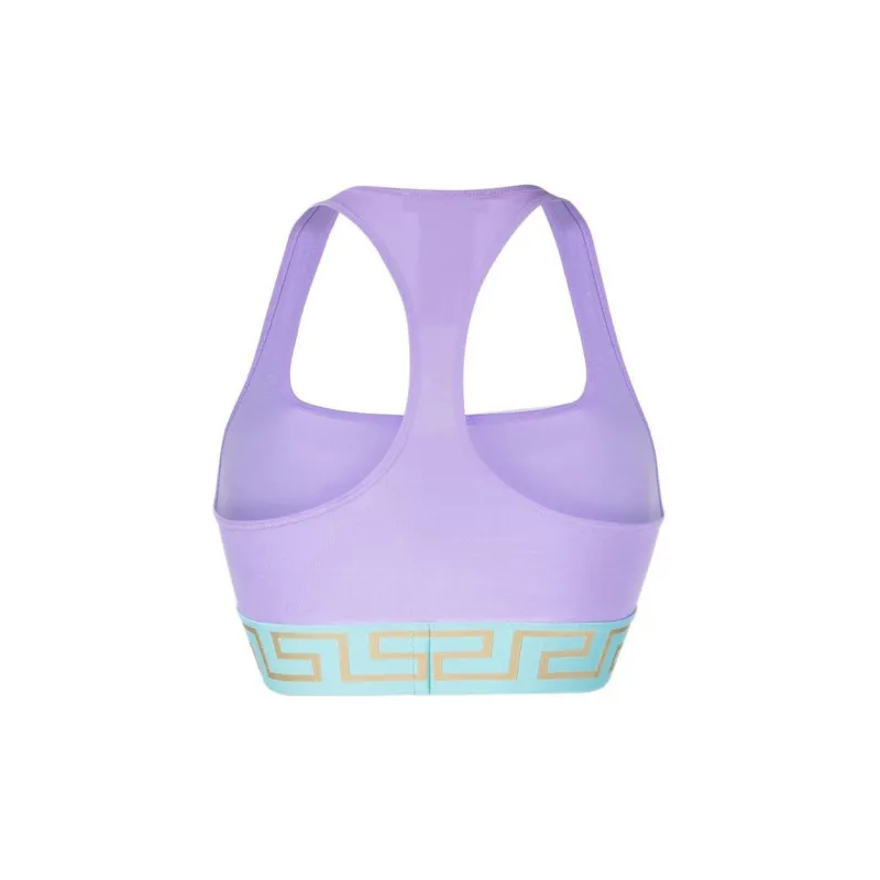 VERSACE Greca Border Sports Bra 'Lilac'-1