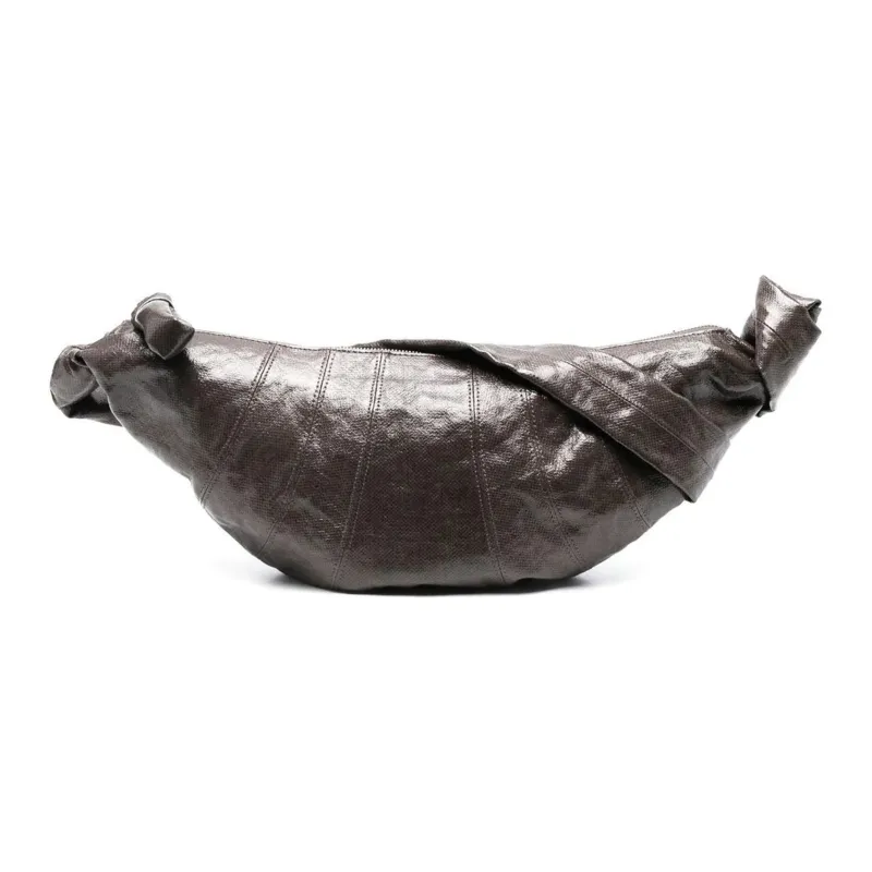Lemaire Croissant Series Linen Goat Horn Bag Crescent Bag Crossbody Bag Shoulder Bag Men's Warm Gray-0
