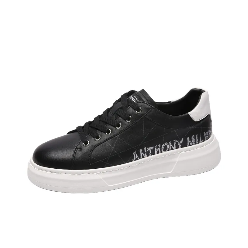 Anthony Miles Skateboard Shoes Men Low Top Black-1