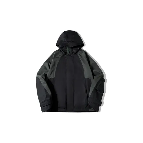 ROCAWEAR Windbreaker Jackets Unisex Black Gray