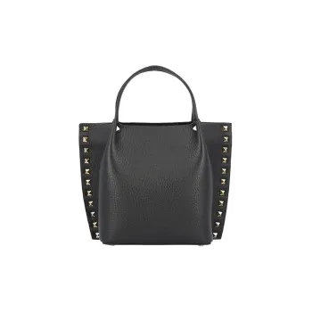 Valentino Rockstud Calfskin Tote Bag Shopping Bag Shoulder Bag Crossbody Bag Handbag Women's Black
