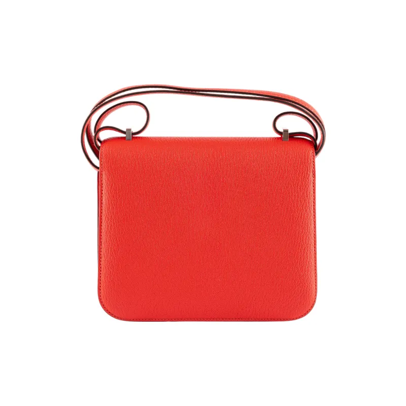 HERMES Constance Goatskin Kangkang Bag, Shoulder Bag, Crossbody Bag Mini Women's 0E Rose Texas Pink-1