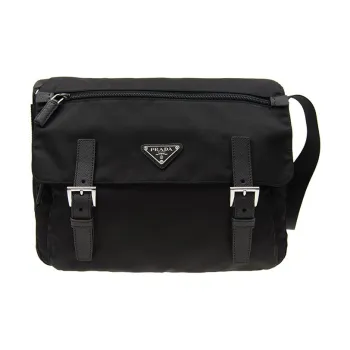 PRADA Nylon Messenger Bag, Shoulder Bag, Crossbody Bag Regular Men's Black