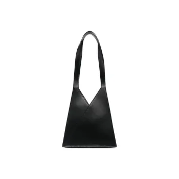 MM6 Maison Margiela Cow Leather Tote Bag, Shopping Bag, Handbag, Shoulder Bag Women's Obsidian Black