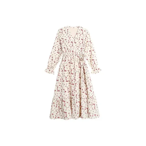 MOPB Long-Sleeved Dresses Women's Floral Pattern