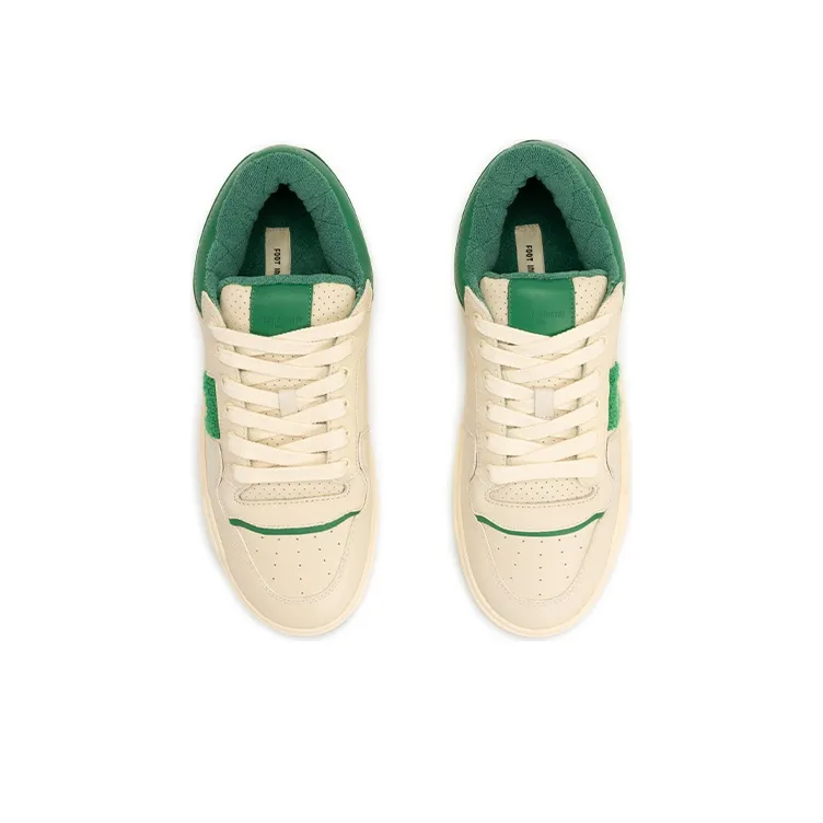 FOOT INDUSTRY Foot Industry Mid Top Stylish Skateboarding Shoes Unisex Green White-3