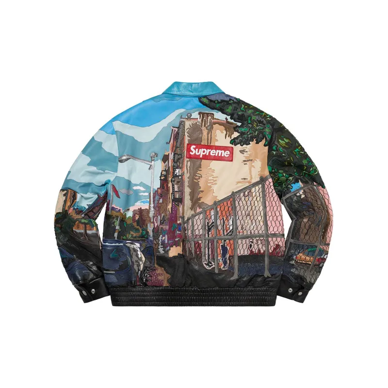 Supreme X Jeff Hamilton Ridge Street Leather Jacket-1