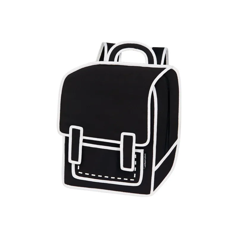 JumpFromPaper Polyester Comic Universe Backpack Large Size Unisex Black-1