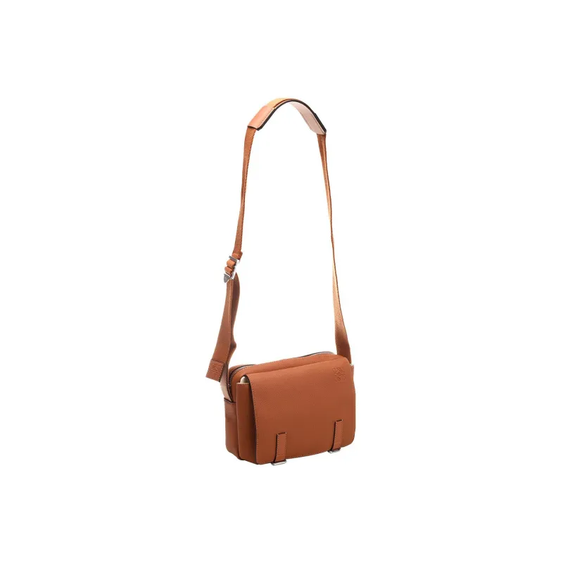 LOEWE Military Rolled Cow Leather Messenger Bag Shoulder Bag Crossbody Bag Extra Small Men's Tawny-2