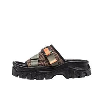 BALMAIN Rubber Sole Slide Slippers Men's Brown