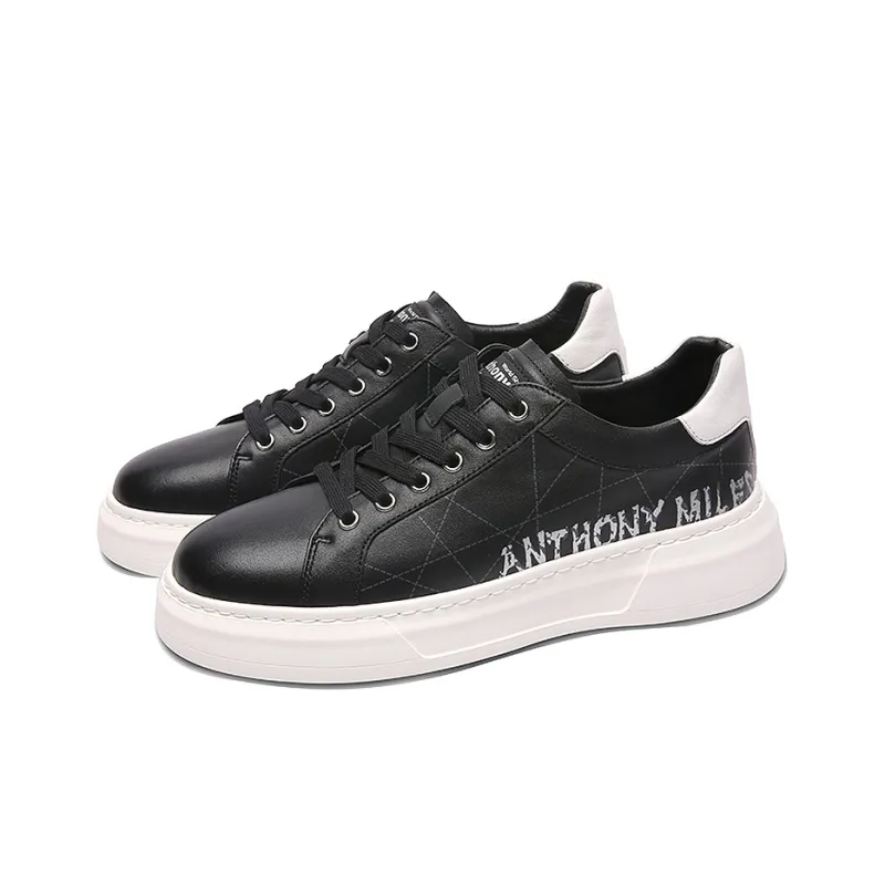 Anthony Miles Skateboard Shoes Men Low Top Black-2