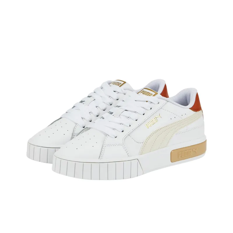 PUMA Cali Star Anti-Slip Wear-Resistant Low-Top Skateboard Shoes Women's White Orange-2