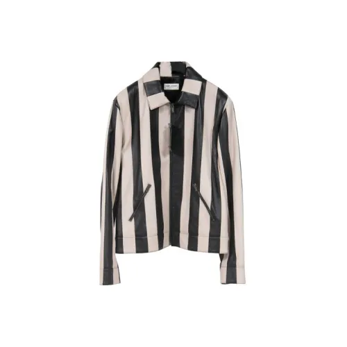 SAINT LAURENT Leather Jackets Men Multicolor