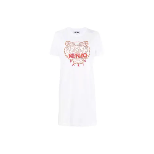 KENZO Short-Sleeved Dresses Women's White