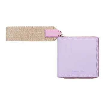 Jacquemus Smooth Leather And Linen Wallet Men's Lilac