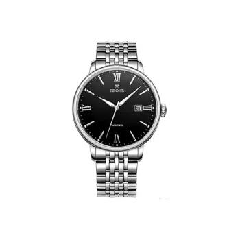 EBOHR Automatic Mechanical Movement Stainless Steel Strap Watch Men's Watches Black Dial 56240115