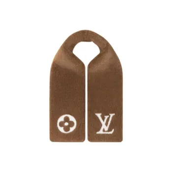 LOUIS VUITTON Mink Fur Knit Scarves Women's