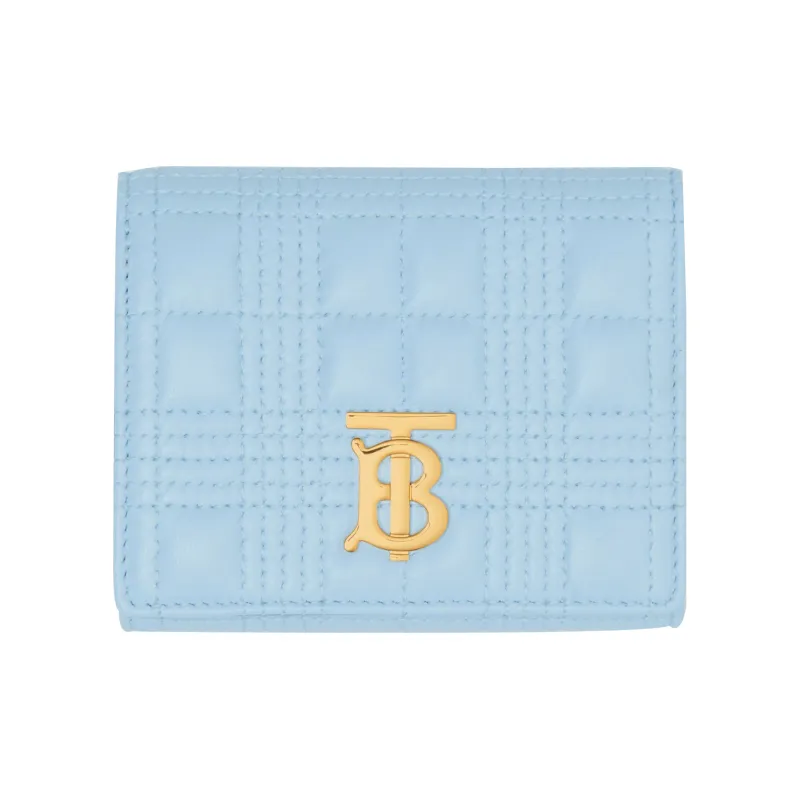 Burberry Lola Lola Bag Lambskin Wallet Small Size Women's Light Blue-0
