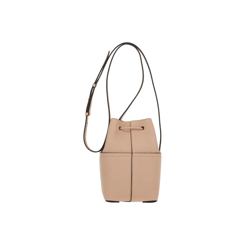 FERRAGAMO GANCINI Cow Leather Bucket Bags Shoulder Bag Crossbody Bag Mini Women's Bone/Beige-1