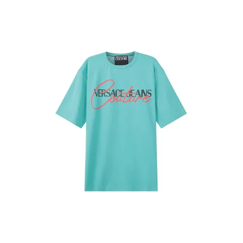 VERSACE JEANS COUTURE T-Shirts Men Lake Green