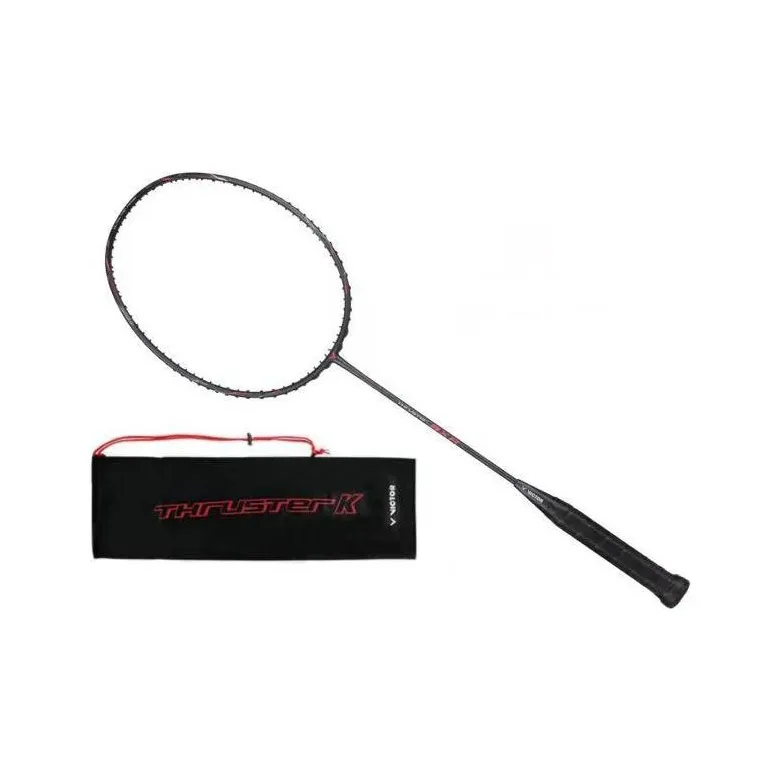 VICTOR THRUSTER K Collection TK-BXR Badminton Rackets Offensive Hard Head Professional Grade Unisex Single Grip Gray-4