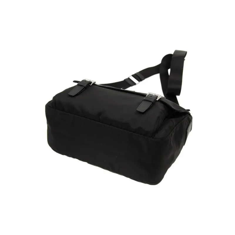 PRADA Nylon Messenger Bag, Shoulder Bag, Crossbody Bag Regular Men's Black-4