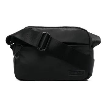 GANNI Nylon Crossbody Bag Shoulder Bag Women's Black