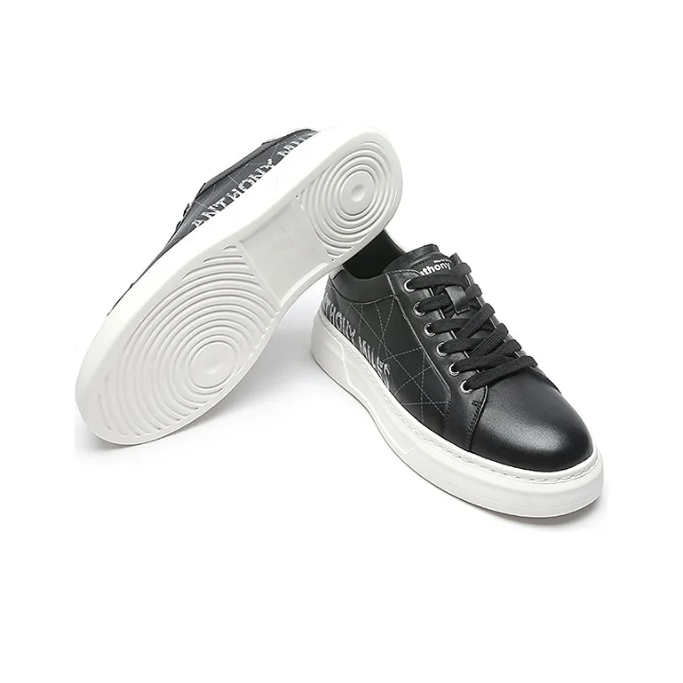 Anthony Miles Skateboard Shoes Men Low Top Black-4
