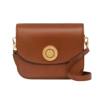 Burberry Elizabeth Calfskin Crossbody Bag Shoulder Bag Women's Brown