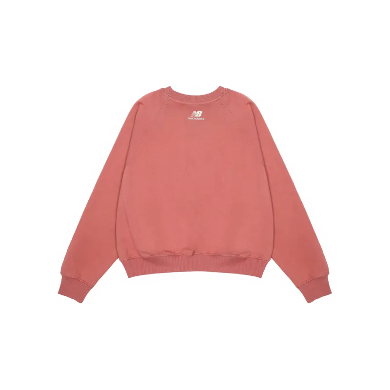 New Balance Women's Casual Pocket Sweatshirt Rose Pink-1