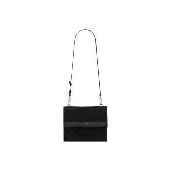 SAINT LAURENT Cow Leather Handbag Shoulder Bag Crossbody Bag Women's Black