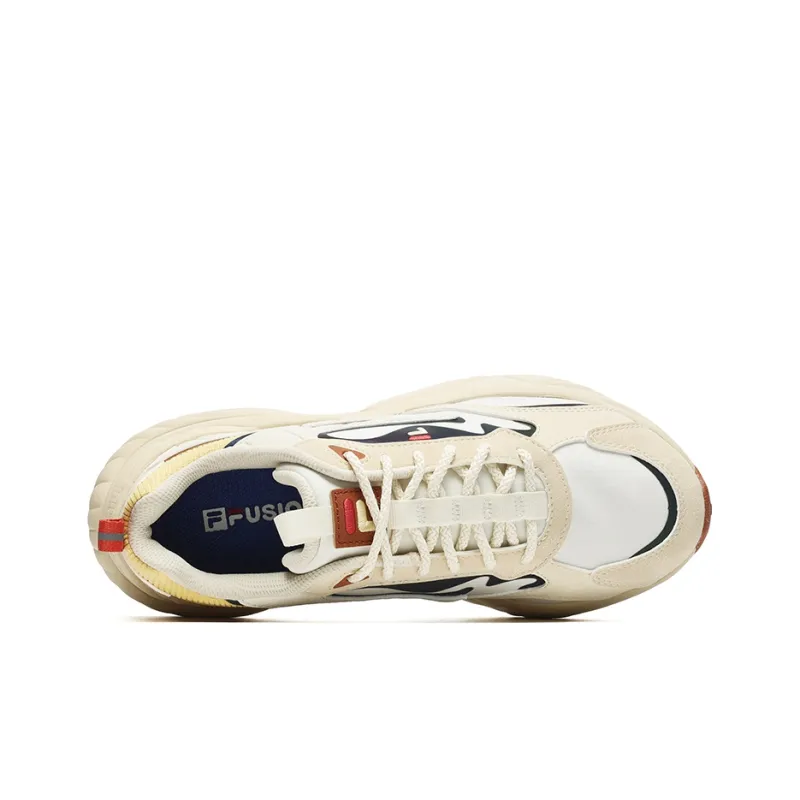 FILA FUSION Conch Wear Resistant Low Top Casual Shoes Women's Ecru Early Snow-2