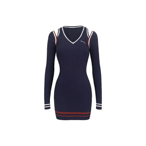 WooHa Long-Sleeved Dresses Women's Royal Blue