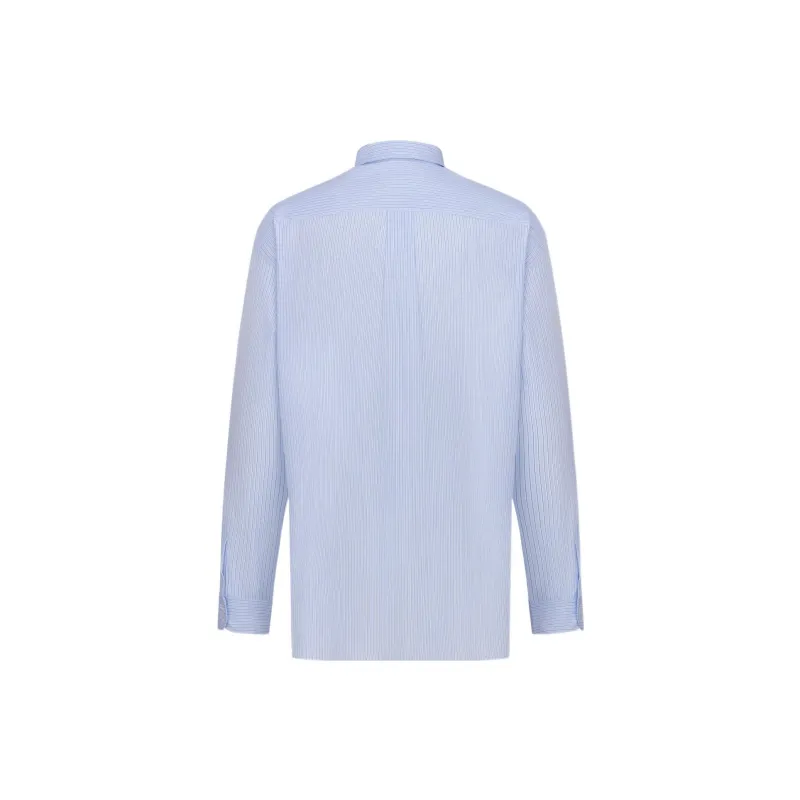 DIOR SS22 Shirt Men's White Blue Stripes-1